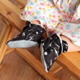 Organik Pamuk Bebek Patiği, Kaydırmaz Taban, Pamuklu Yenidoğan Pandufu Ev Kreş Ayakkabısı, Astronot