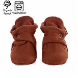 Ceviz Organik Pamuk Müslin Yenidoğan Bebek Panduf