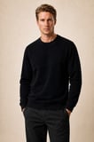 lines regular fit kışlık sweatshirt siyah