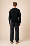 lines regular fit kışlık sweatshirt siyah