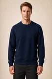 lines regular fit kışlık sweatshirt lacivert