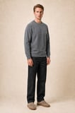 lines regular fit kışlık sweatshirt füme