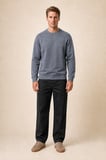 lines regular fit kışlık sweatshirt füme