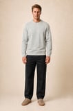 lines regular fit kışlık sweatshirt gri
