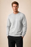 lines regular fit kışlık sweatshirt gri
