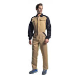 Şensel, İş Tulumu-Eko.-, Bej-Siyah -55E813- İş Elbisesi-Üniforma