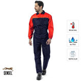 Şensel, Yıkamacı Tulumu, Lacivert-Kırmızı -55E445- İş Elbisesi