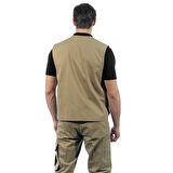 Şensel, Yelek, Bej-Siyah -118E3557- Dört Cepli, Mevsimlik