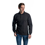 Şensel, Sweatshirt, Siyah, Polo Yaka -107E5350- Pamuklu, Kışlık