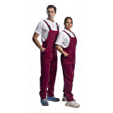 Şensel, Bahçıvan Tulum, Bordo -8E415- Üniforma, Askılı Tulum