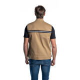 Şensel, Reflektörlü Çok Cepli Yelek Bej-Siyah -118E1557-