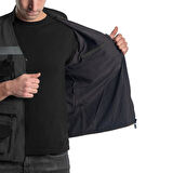 Şensel, Reflektörlü Çok Cepli Yelek, Gri-Siyah -118E1537-