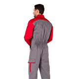 Şensel, Reflektörlü İş Tulumu, Gri-Kırmızı -55E3086- Üniforma