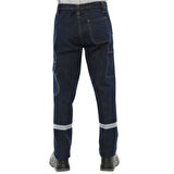 Şensel, Reflektörlü Kışlık Kot İş Pantolonu, Lacivert -82E445-