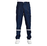 Şensel, Reflektörlü Yazlık Kot İş Pantolonu, Lacivert, -82E645-