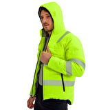 Şensel, Reflektörlü Kapitoneli Mont, Fosforlu Sarı -61E1166-