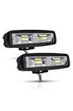 Off Road Led Lamba Uyumlu 60 Watt 16 Led Tek Sıra 15 Cm X 3.5 Cm Beyaz Led -