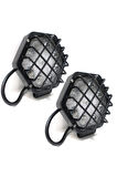4 Adet 48w Altıgen Kafesli Siyah Kasa 16 Led Off Road Tekne Çalışma Lambası