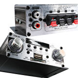 MagicVoice YW-191L 12 Volt 100 Watt Motosiklet Bluetooth Amfi USB/SD 2 Kanal Pazarcı - Anfi (125X95X40mm) 