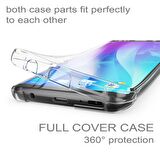 Microsonic Samsung Galaxy S9 Plus Kılıf 6 tarafı tam full koruma 360 Clear Soft Şeffaf