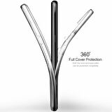 Microsonic Samsung Galaxy S9 Plus Kılıf 6 tarafı tam full koruma 360 Clear Soft Şeffaf