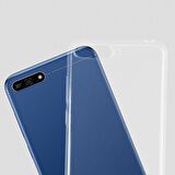 Microsonic Huawei Y6 2018 Kılıf Transparent Soft Beyaz
