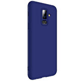 Microsonic Samsung Galaxy J8 Kılıf Double Dip 360 Protective Lacivert