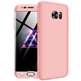 Microsonic Samsung Galaxy S7 Edge Kılıf Double Dip 360 Protective Rose Gold