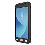 Microsonic Samsung Galaxy J7 Pro Kılıf Double Dip 360 Protective Siyah