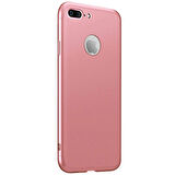 Microsonic Apple iPhone 8 Plus Kılıf Double Dip 360 Protective Rose Gold