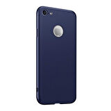 Microsonic Apple iPhone 8 Kılıf Double Dip 360 Protective Lacivert