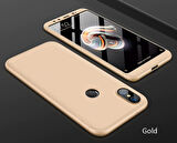 Microsonic Xiaomi Redmi Note 5 Pro Kılıf Double Dip 360 Protective Gold