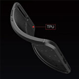 Microsonic Huawei Y6 2018 Kılıf Deri Dokulu Silikon Siyah