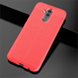 Microsonic Huawei Mate 20 Lite Kılıf Deri Dokulu Silikon Kırmızı