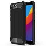 Microsonic Huawei Y6 2018 Kılıf Rugged Armor Siyah