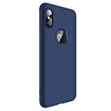 Microsonic Apple iPhone XS Max (6.5'') Kılıf Double Dip 360 Protective Lacivert