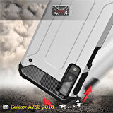 Microsonic Samsung Galaxy A7 2018 Kılıf Rugged Armor Kırmızı