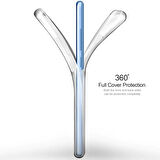 Microsonic Samsung Galaxy A7 2018 Kılıf 6 tarafı tam full koruma 360 Clear Soft Şeffaf