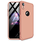 Microsonic Apple iPhone XR (6.1'') Kılıf Double Dip 360 Protective Rose Gold