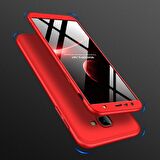 Microsonic Samsung Galaxy J4 Plus Kılıf Double Dip 360 Protective Kırmızı