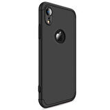 Microsonic Apple iPhone XR (6.1'') Kılıf Double Dip 360 Protective Siyah