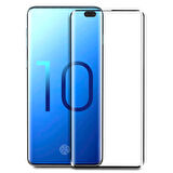 Microsonic Samsung Galaxy S10 Plus Tam Kaplayan Temperli Cam Ekran koruyucu Siyah