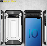 Microsonic Samsung Galaxy S10 Plus Kılıf Rugged Armor Kırmızı