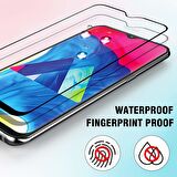 Microsonic Samsung Galaxy M10 Tam Kaplayan Temperli Cam Ekran koruyucu Siyah