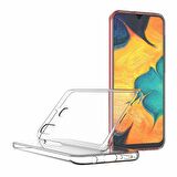 Microsonic Samsung Galaxy A30 Kılıf 6 tarafı tam full koruma 360 Clear Soft Şeffaf
