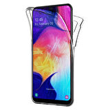 Microsonic Samsung Galaxy A50 Kılıf 6 tarafı tam full koruma 360 Clear Soft Şeffaf
