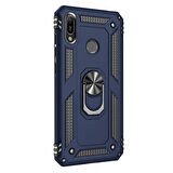 Microsonic Huawei Y6 2019 Kılıf Military Ring Holder Lacivert