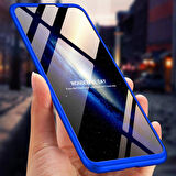 Microsonic Huawei Y7 Prime 2019 Kılıf Double Dip 360 Protective Mavi