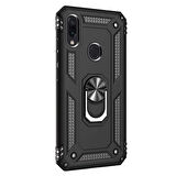 Microsonic Xiaomi Redmi Note 7 Kılıf Military Ring Holder Siyah