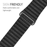 Microsonic Apple Watch Series 3 42mm Twist Leather Loop Kordon Siyah